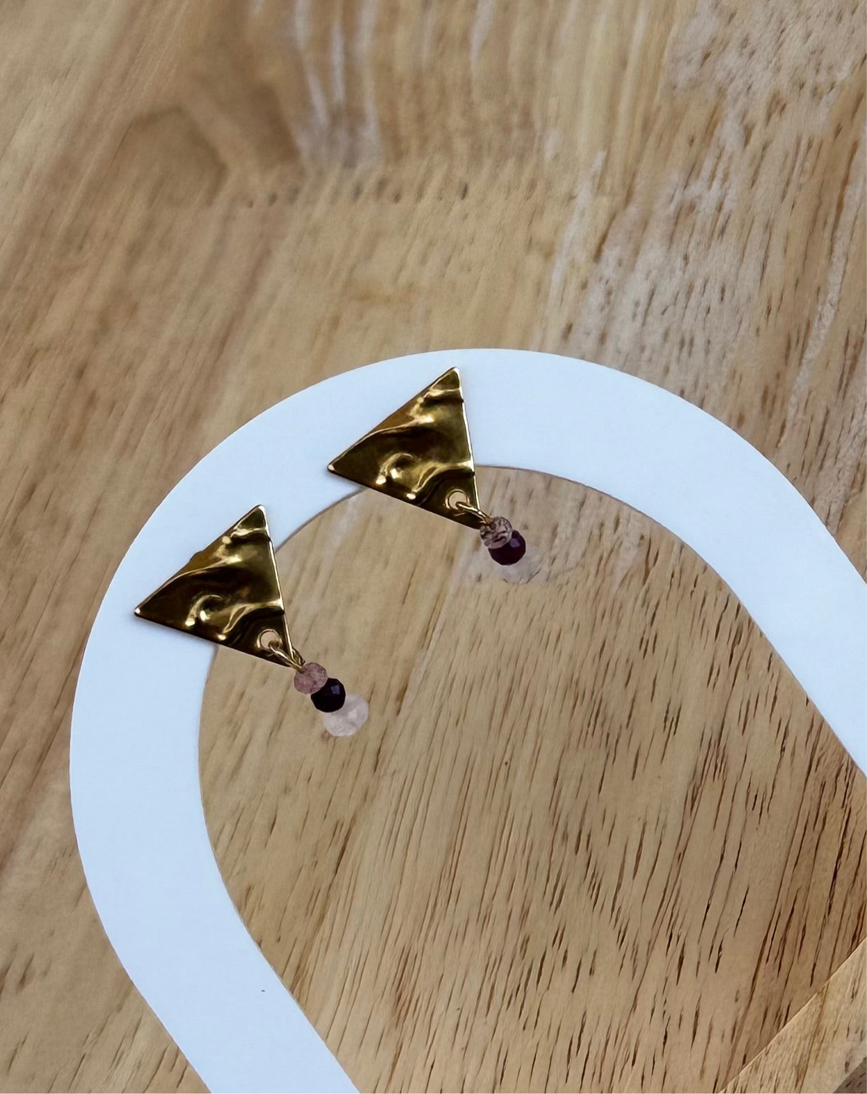 Boucles d’oreille Flamme Rose