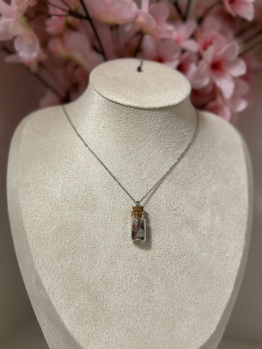 Collier Sodalite AC Inoxydable argenté