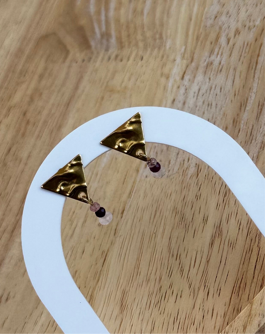 Boucles d’oreille Flamme Rose