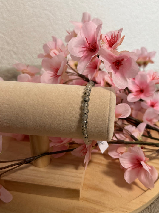 Bracelet Quartz rutile 6mm Élastique